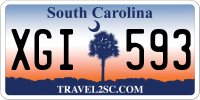 SC license plate XGI593