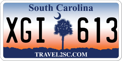 SC license plate XGI613
