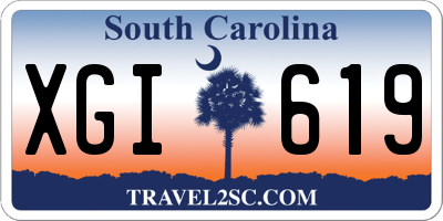 SC license plate XGI619