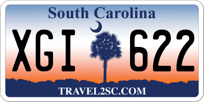SC license plate XGI622