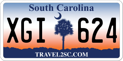 SC license plate XGI624