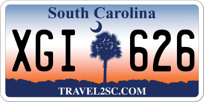 SC license plate XGI626