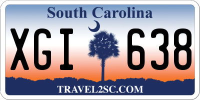 SC license plate XGI638
