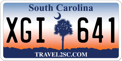 SC license plate XGI641