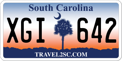 SC license plate XGI642