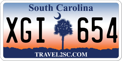SC license plate XGI654