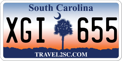 SC license plate XGI655