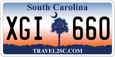 SC license plate XGI660