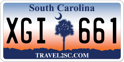 SC license plate XGI661