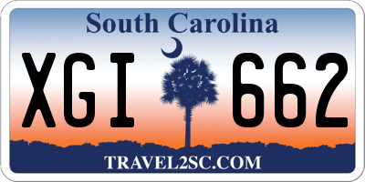 SC license plate XGI662
