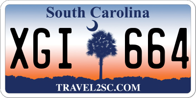 SC license plate XGI664