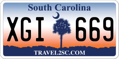SC license plate XGI669