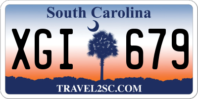 SC license plate XGI679