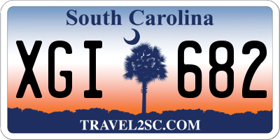 SC license plate XGI682