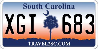 SC license plate XGI683