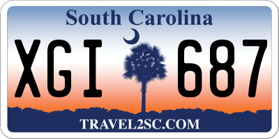 SC license plate XGI687