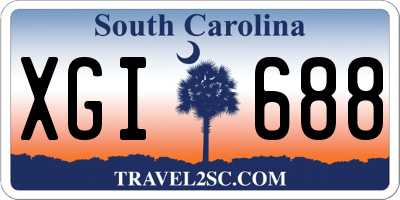 SC license plate XGI688