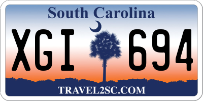 SC license plate XGI694