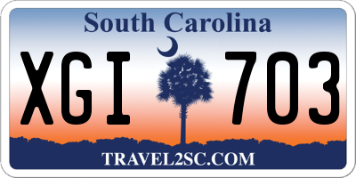 SC license plate XGI703