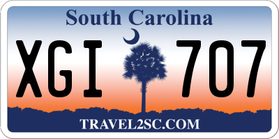 SC license plate XGI707