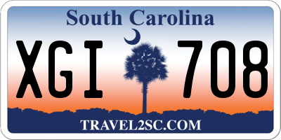 SC license plate XGI708