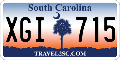 SC license plate XGI715