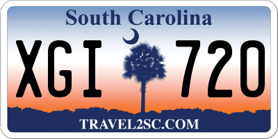 SC license plate XGI720