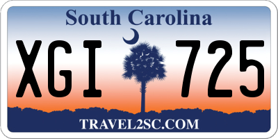SC license plate XGI725