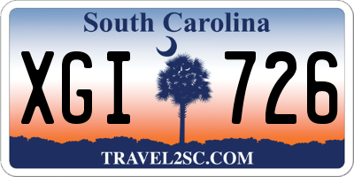 SC license plate XGI726