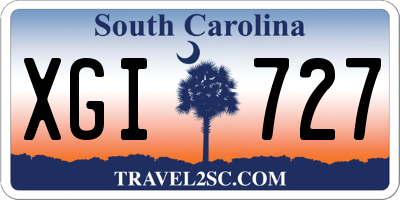 SC license plate XGI727