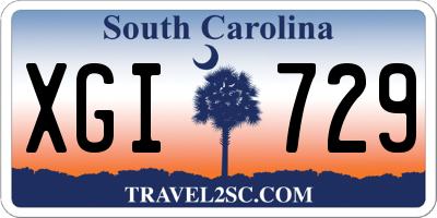 SC license plate XGI729