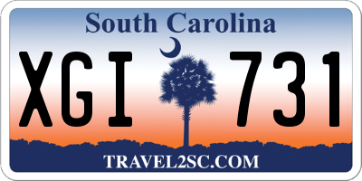 SC license plate XGI731