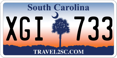 SC license plate XGI733