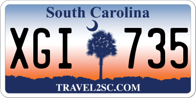 SC license plate XGI735