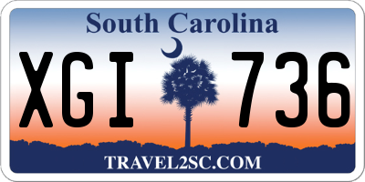 SC license plate XGI736