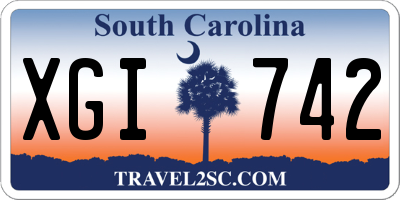 SC license plate XGI742