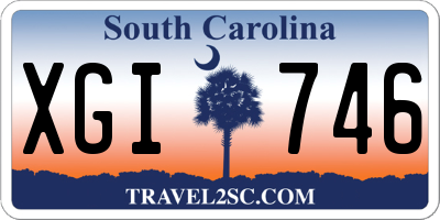 SC license plate XGI746