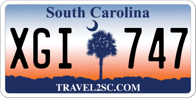 SC license plate XGI747