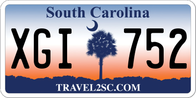 SC license plate XGI752