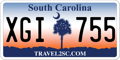 SC license plate XGI755