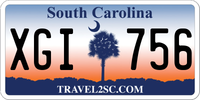 SC license plate XGI756