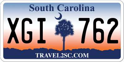 SC license plate XGI762