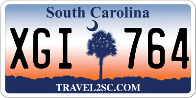 SC license plate XGI764