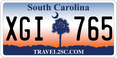 SC license plate XGI765