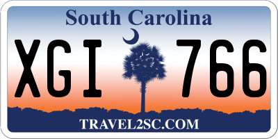 SC license plate XGI766