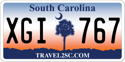 SC license plate XGI767