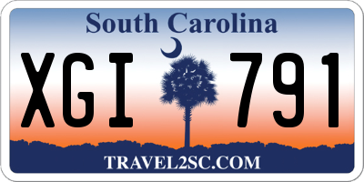 SC license plate XGI791