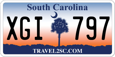 SC license plate XGI797