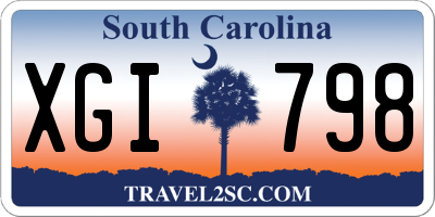 SC license plate XGI798
