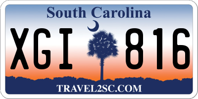 SC license plate XGI816